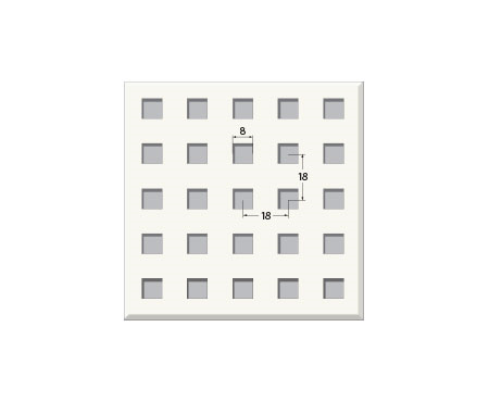 לוח גבס מחורר STANDARD,8/18Q