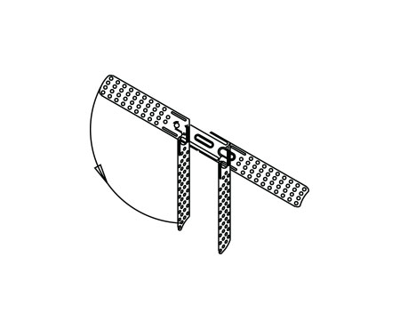 לוחית תליה מחוררת ל-CD60 אורך 120 מ"מ