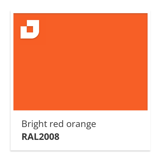 Bright red orange